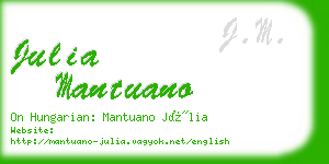 julia mantuano business card